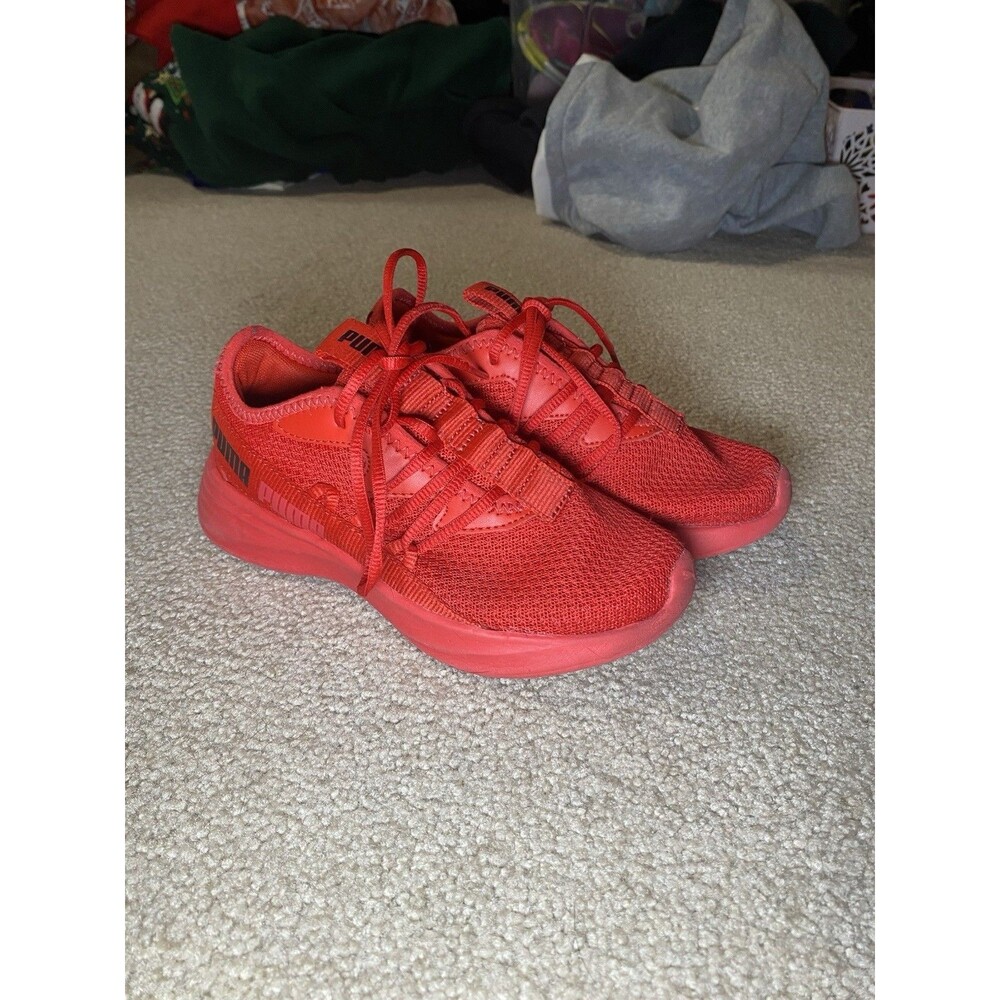 Puma Kids Red Athletic Sneakers Shoes Lace Up Size 13C